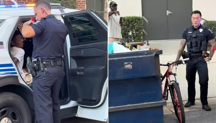 Moment North Carolina police arrest squeaky-voiced child for ‘recklessly riding his bike’